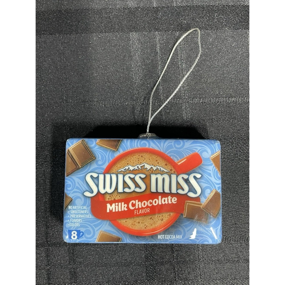 Swiss Miss Milk Hot Chocolate Cocoa Faux Food Christmas Decoupage Ornament 2023